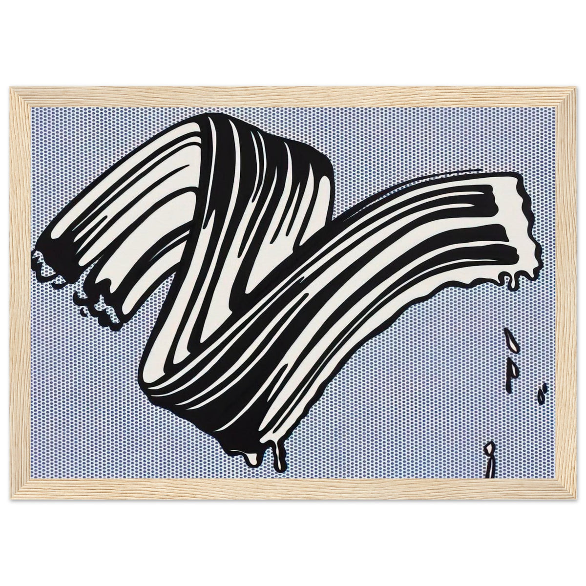 WHITE BRUSHSTROKE I 1965 Framed Poster | Roy Lichtenstein Framed Prints Wall Art | Roy Lichtenstein Shop