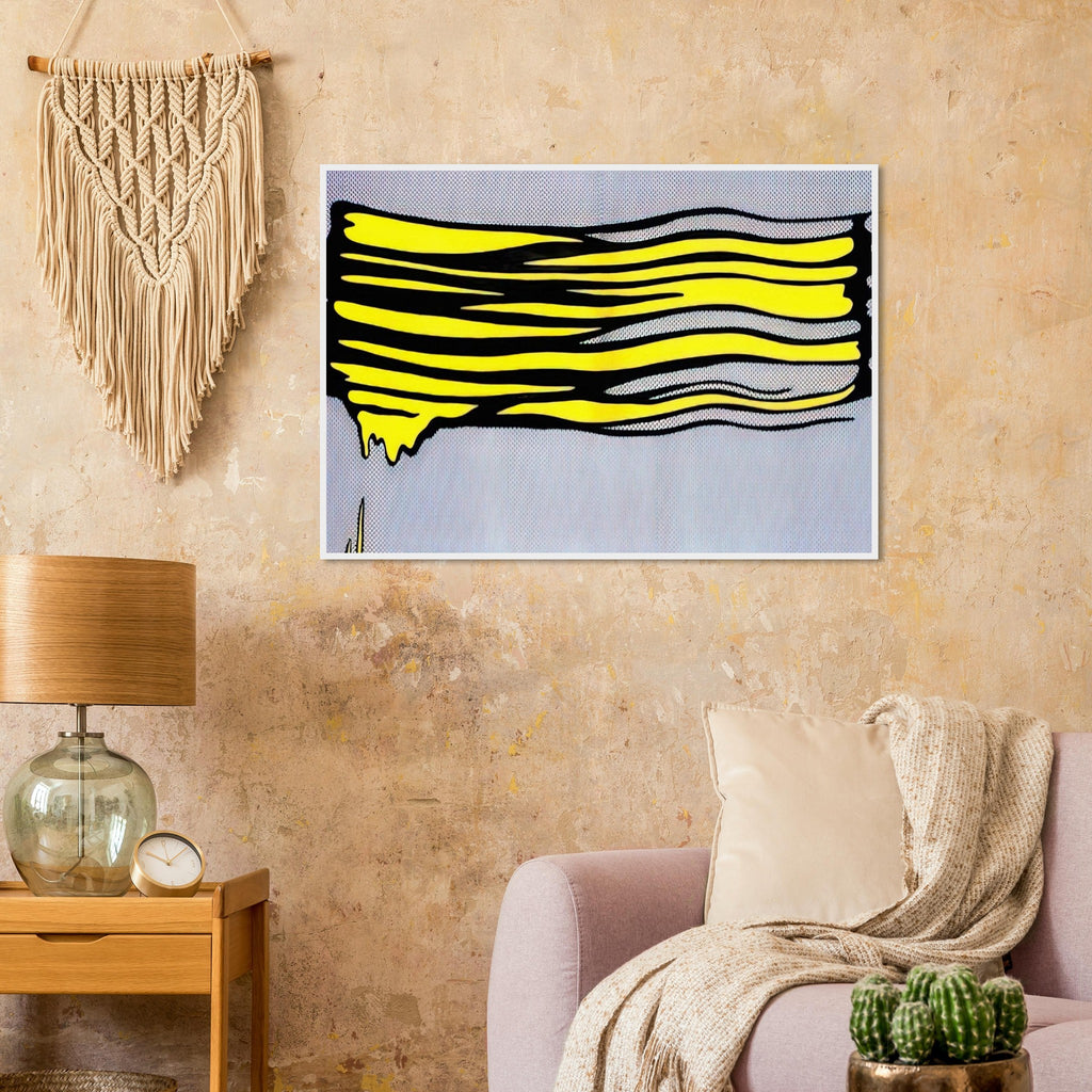 YELLOW BRUSHSTROKE II 1965 Framed Poster | Roy Lichtenstein Framed Prints Wall Art | Roy Lichtenstein Shop