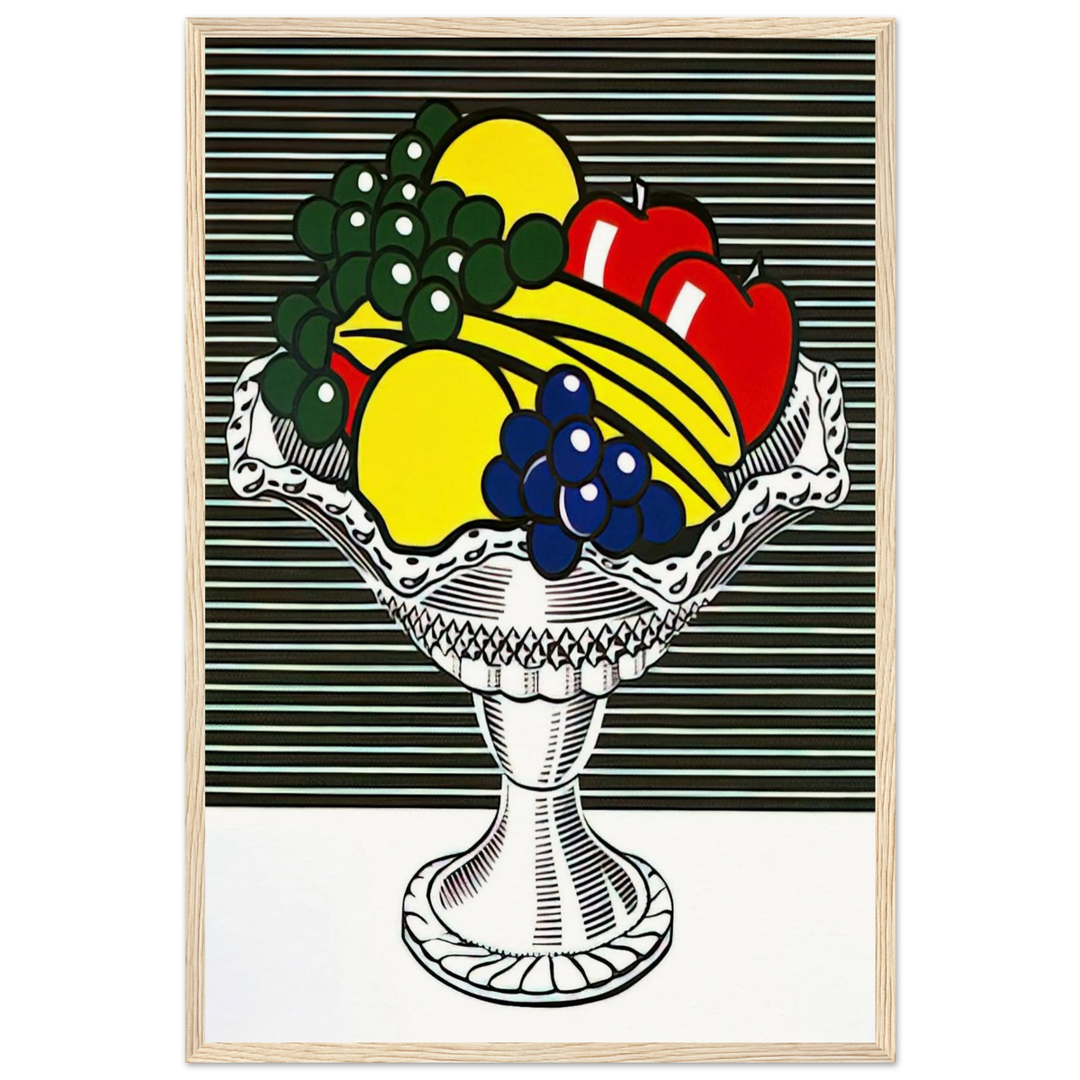 STILL LIFE WITH CRYSTAL BOWL 1973 Framed Poster | Roy Lichtenstein Framed Prints Wall Art | Roy Lichtenstein Shop