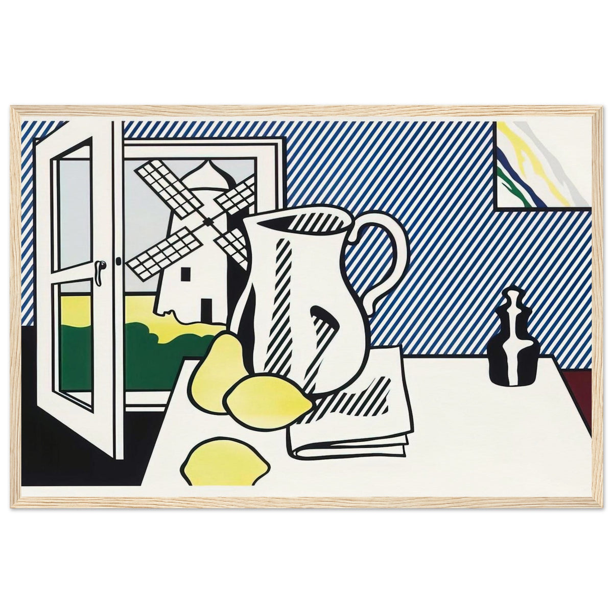 STILL LIFE WITH WINDMILL 1974 Framed Poster | Roy Lichtenstein Framed Prints Wall Art | Roy Lichtenstein Shop