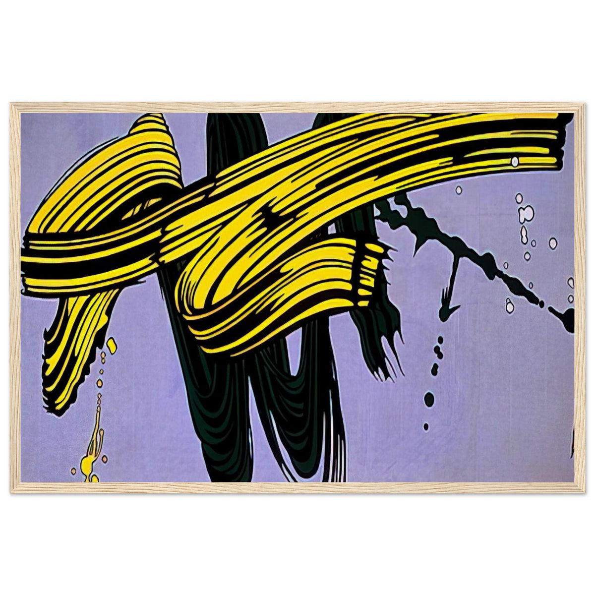 YELLOW AND GREEN BRUSHSTROKES 1966 Framed Poster | Roy Lichtenstein Framed Prints Wall Art | Roy Lichtenstein Shop