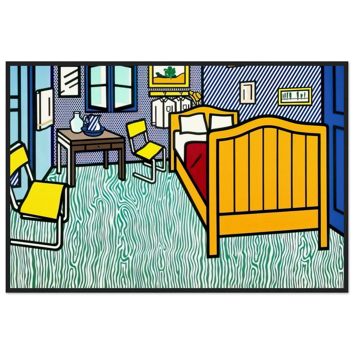 BEDROOM AT ARLES 1992 Framed Poster | Roy Lichtenstein Framed Prints Wall Art | Roy Lichtenstein Shop