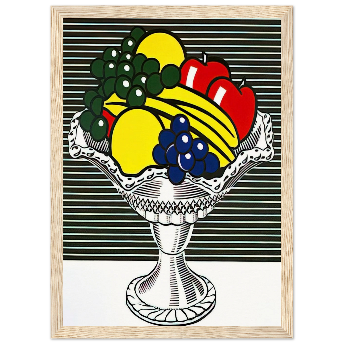 STILL LIFE WITH CRYSTAL BOWL 1973 Framed Poster | Roy Lichtenstein Framed Prints Wall Art | Roy Lichtenstein Shop