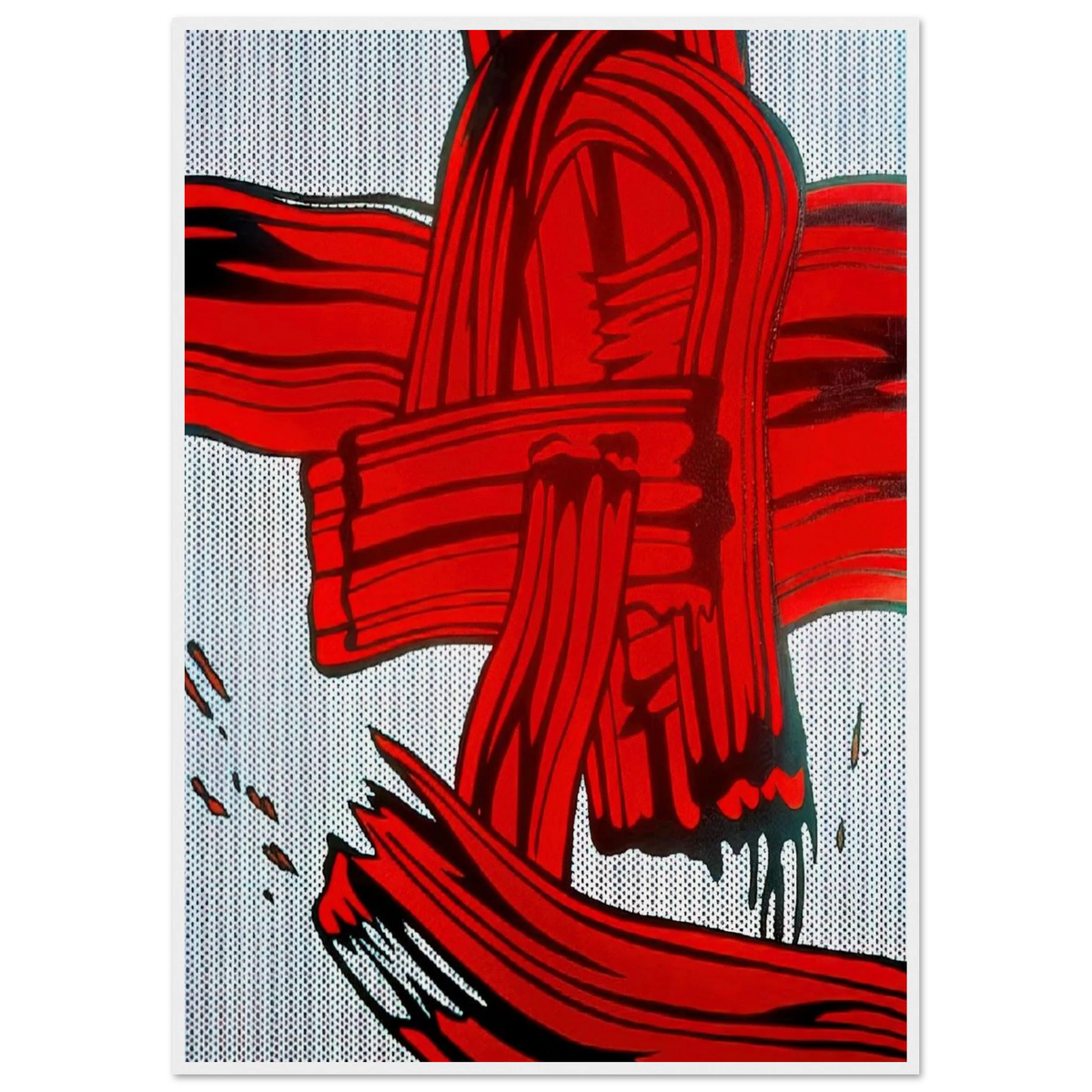 RED PAINTING BRUSHSTROKE 1965 Framed Poster | Roy Lichtenstein Framed Prints Wall Art | Roy Lichtenstein Shop