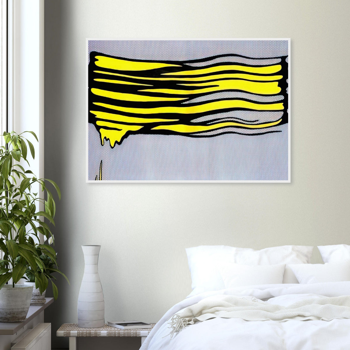YELLOW BRUSHSTROKE II 1965 Framed Poster | Roy Lichtenstein Framed Prints Wall Art | Roy Lichtenstein Shop