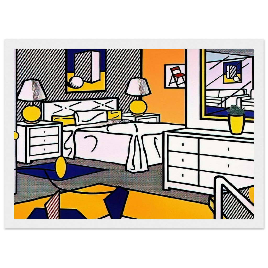 INTERIOR WITH MOBILE 1992 Framed Poster | Roy Lichtenstein Framed Prints Wall Art | Roy Lichtenstein Shop