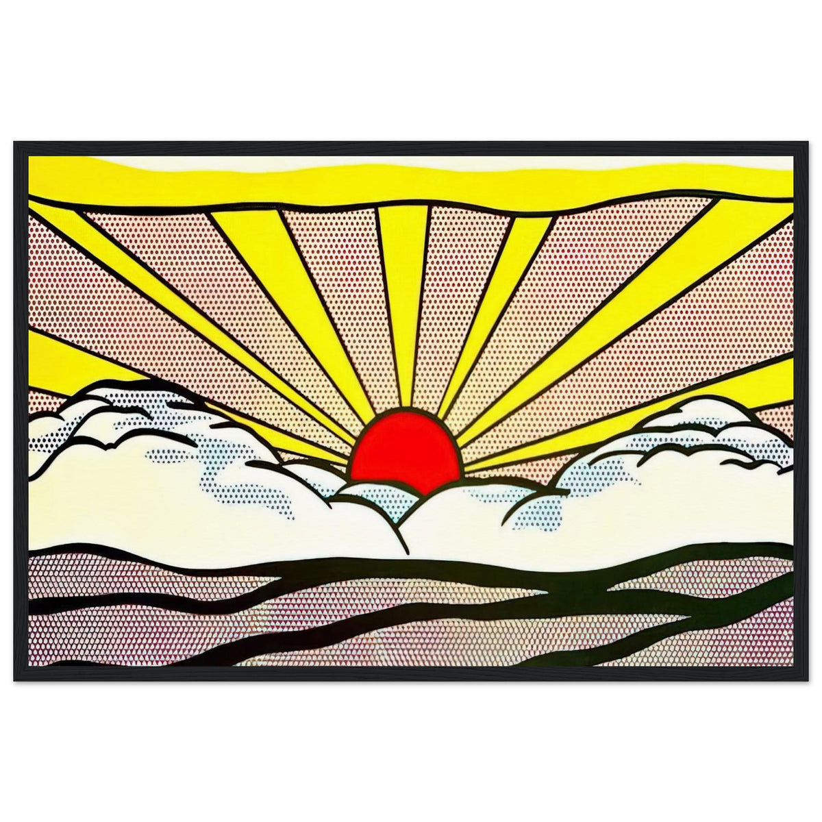 SUNRISE 1965 Framed Poster | Roy Lichtenstein Framed Prints Wall Art | Roy Lichtenstein Shop