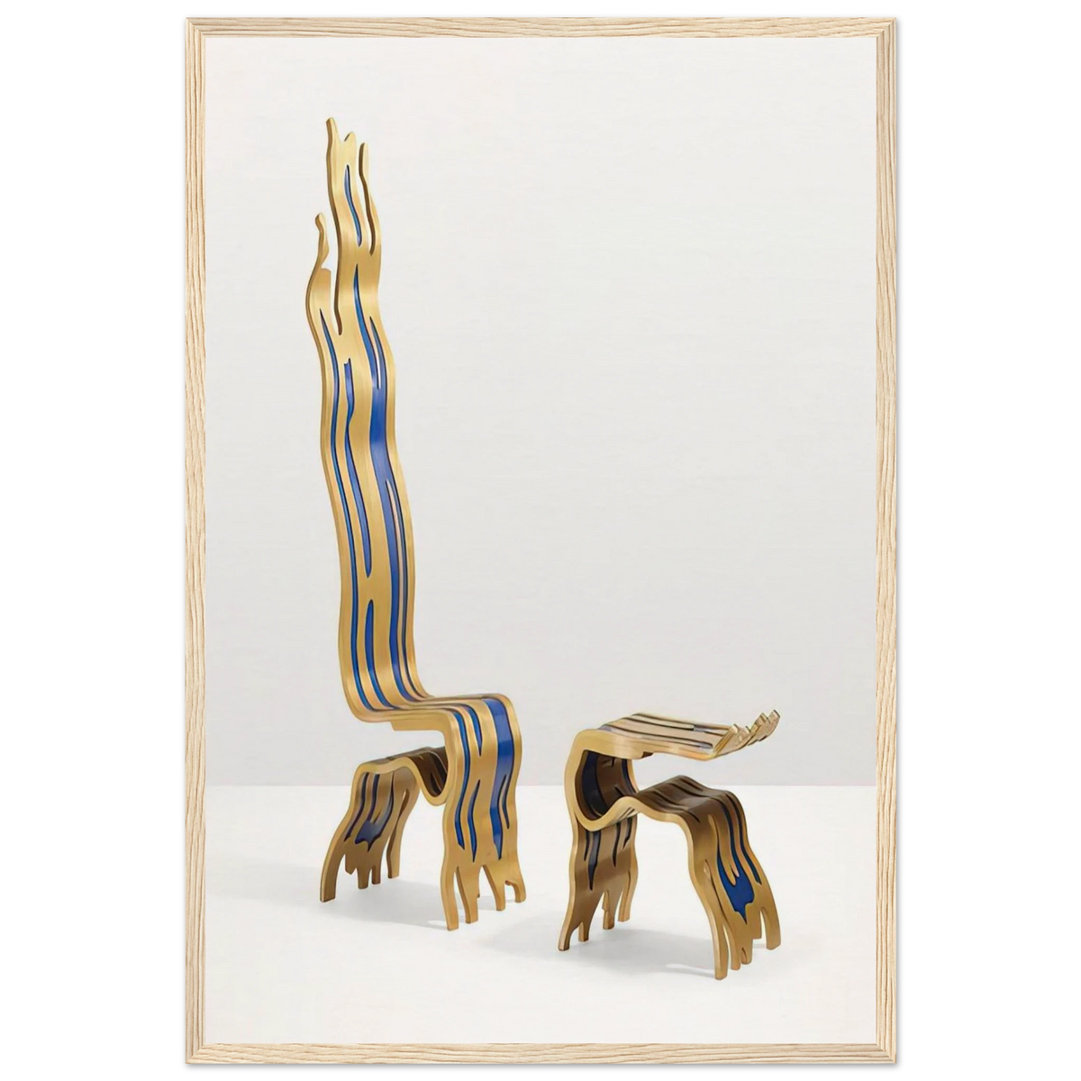 BRUSHSTROKE CHAIR AND OTTOMAN 1988 Framed Poster | Roy Lichtenstein Framed Prints Wall Art | Roy Lichtenstein Shop