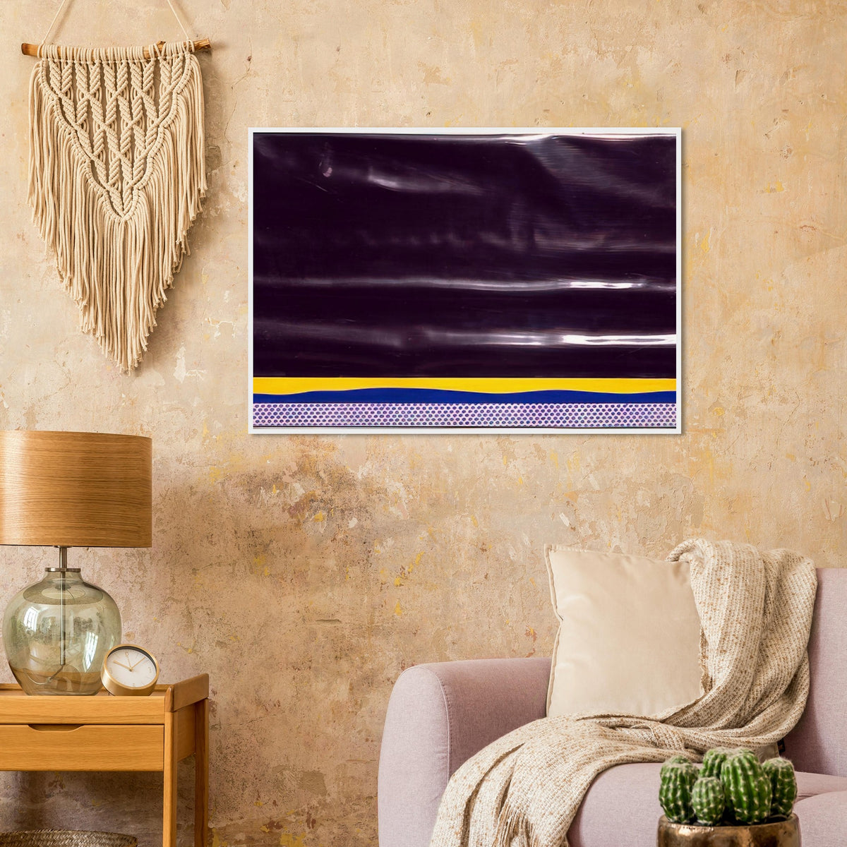 YELLOW LANDSCAPE 1965 Framed Poster | Roy Lichtenstein Framed Prints Wall Art | Roy Lichtenstein Shop