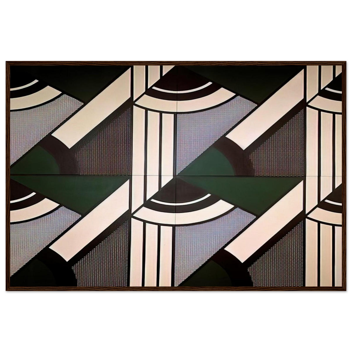 MODULAR PAINTING WITH FOUR PANELS 6 1970 Framed Poster | Roy Lichtenstein Framed Prints Wall Art | Roy Lichtenstein Shop