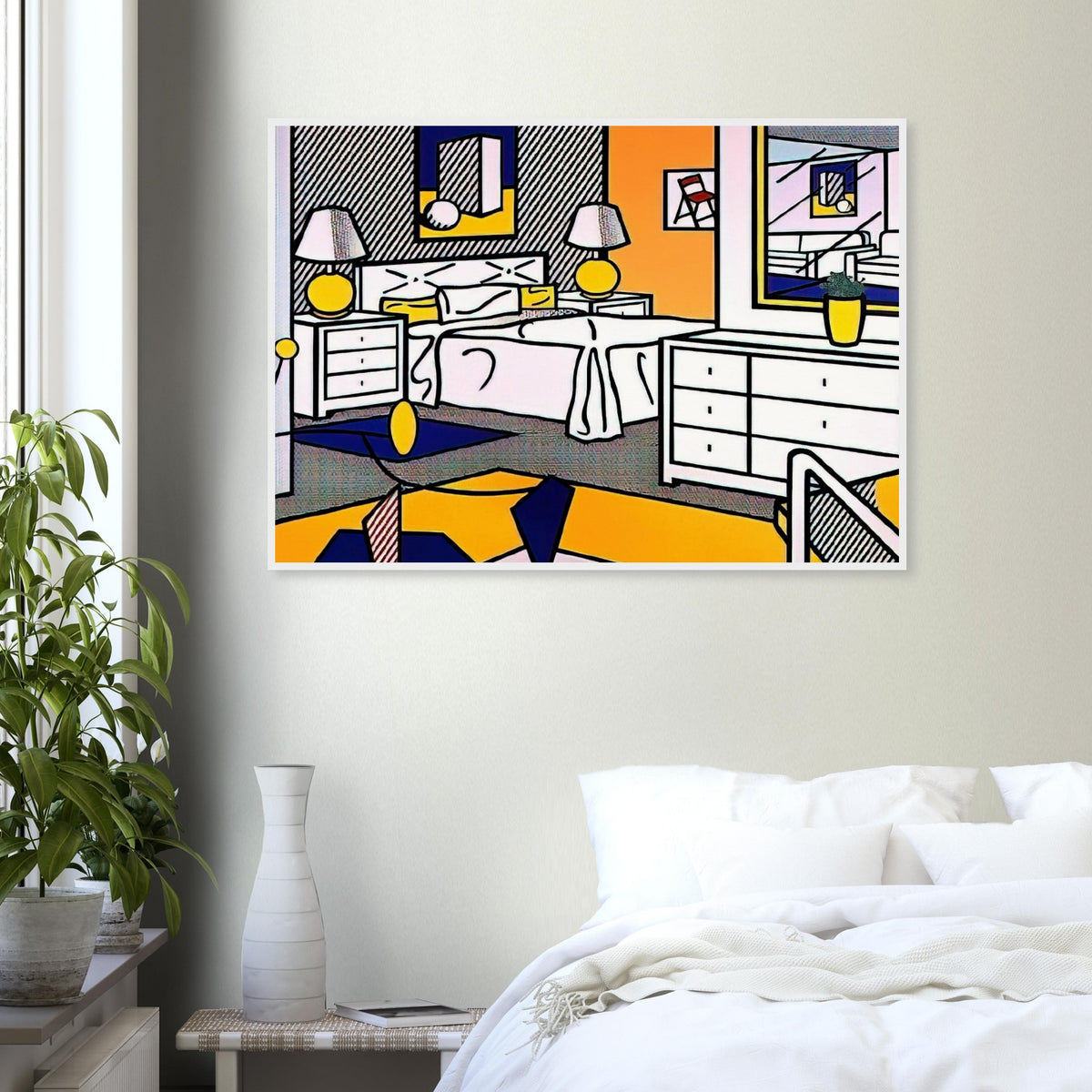 INTERIOR WITH MOBILE 1992 Framed Poster | Roy Lichtenstein Framed Prints Wall Art | Roy Lichtenstein Shop