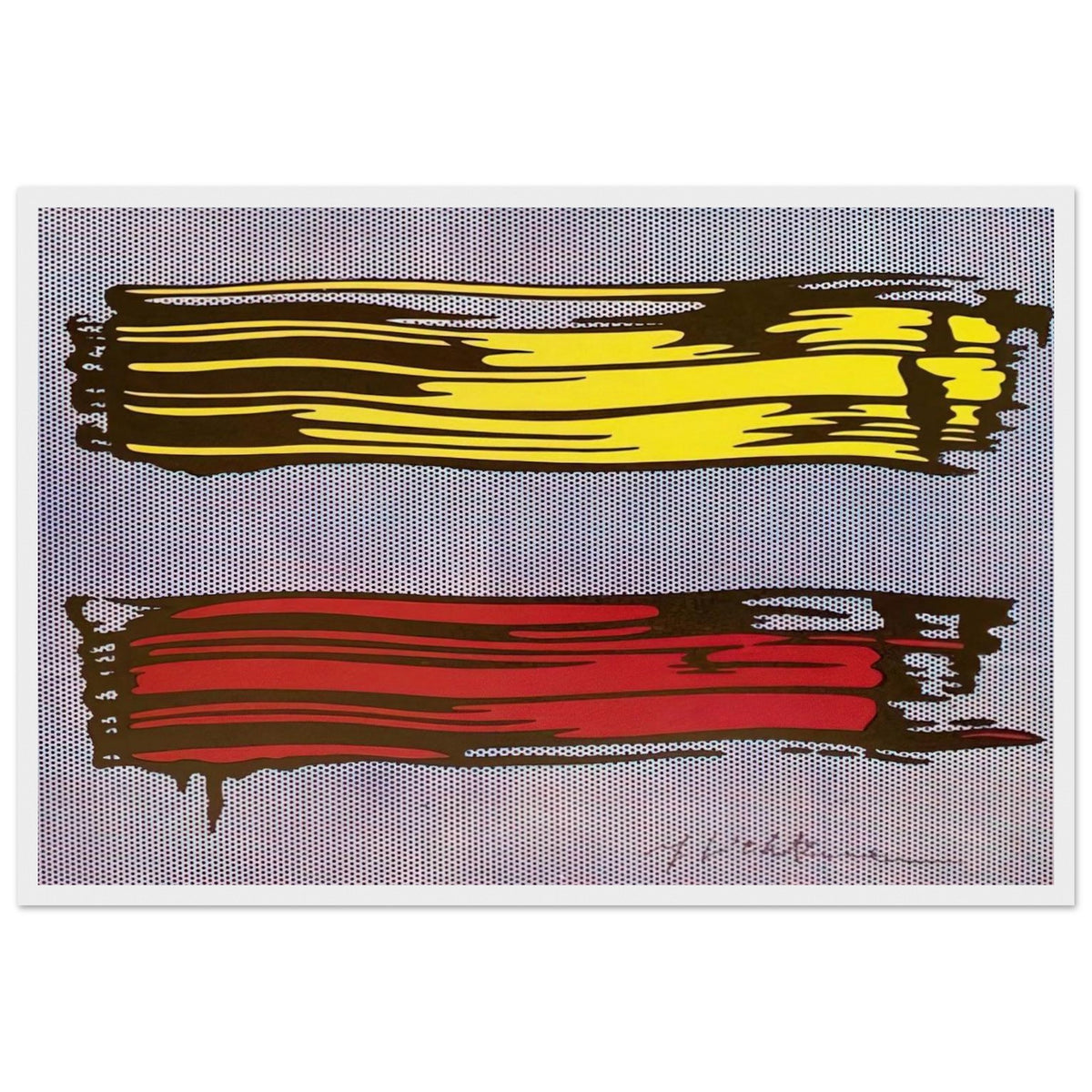 YELLOW AND RED BRUSHSTROKES 1966 Framed Poster | Roy Lichtenstein Framed Prints Wall Art | Roy Lichtenstein Shop