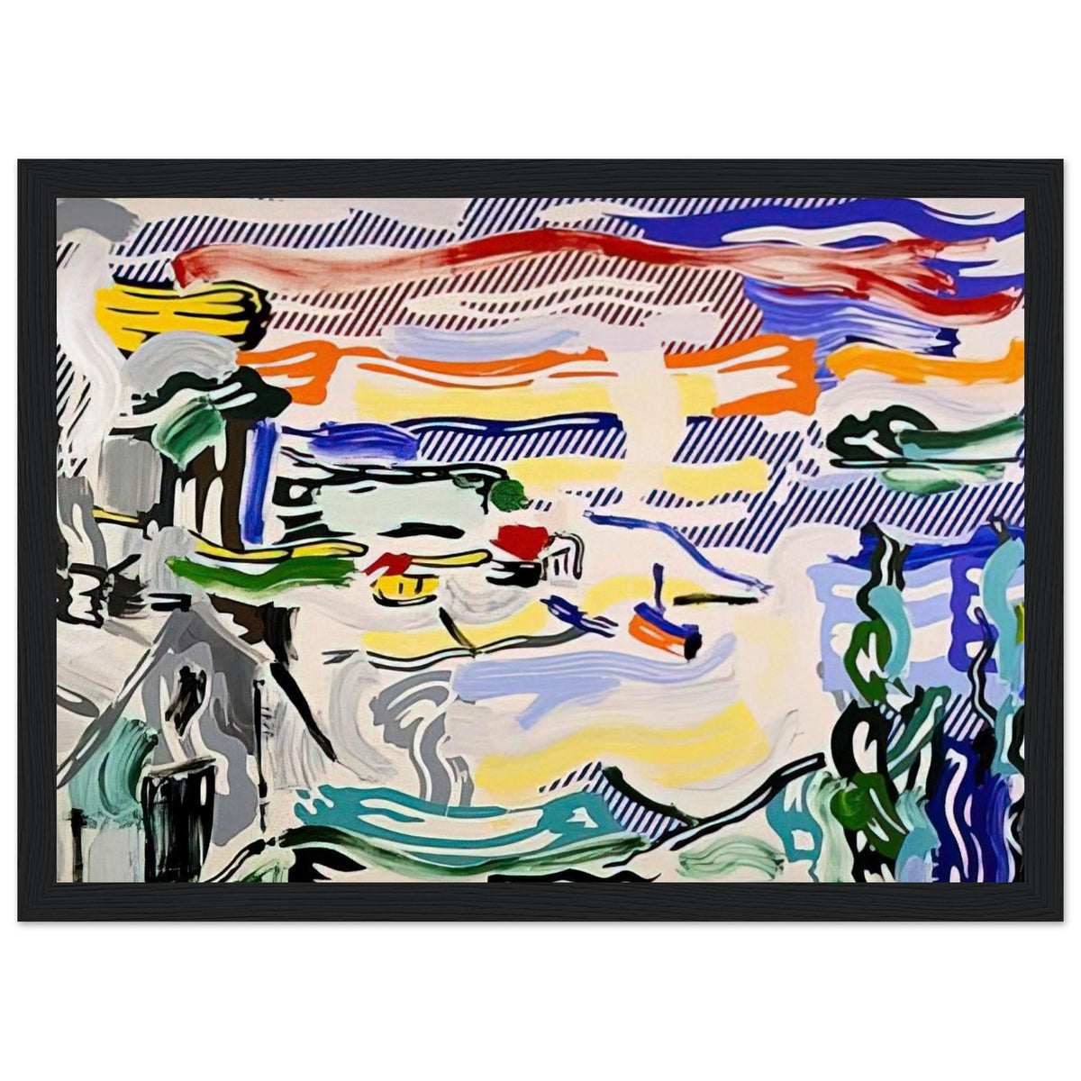 COAST VILLAGE 1987 Framed Poster | Roy Lichtenstein Framed Prints Wall Art | Roy Lichtenstein Shop