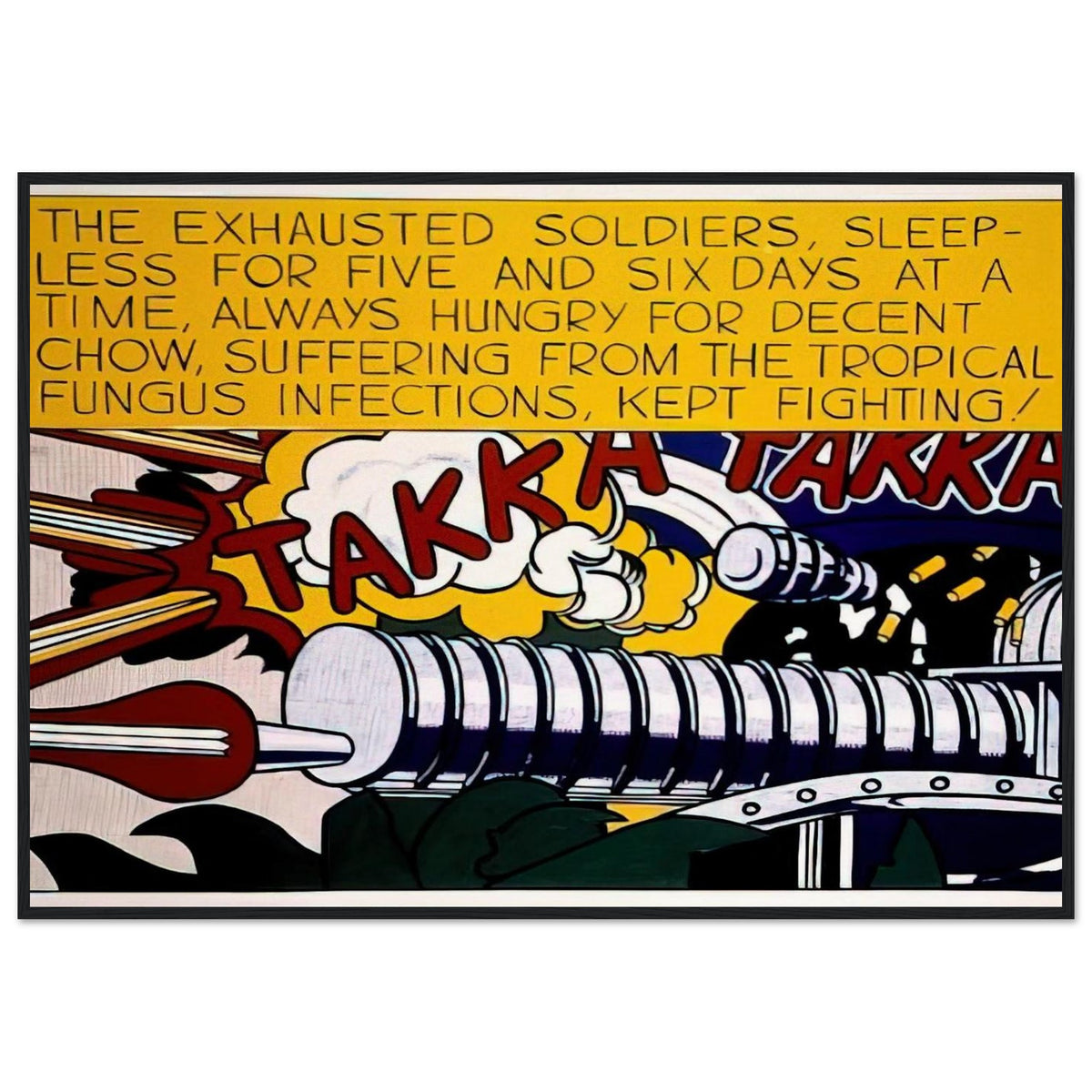 TAKKA TAKKA 1962 Framed Poster | Roy Lichtenstein Framed Prints Wall Art | Roy Lichtenstein Shop