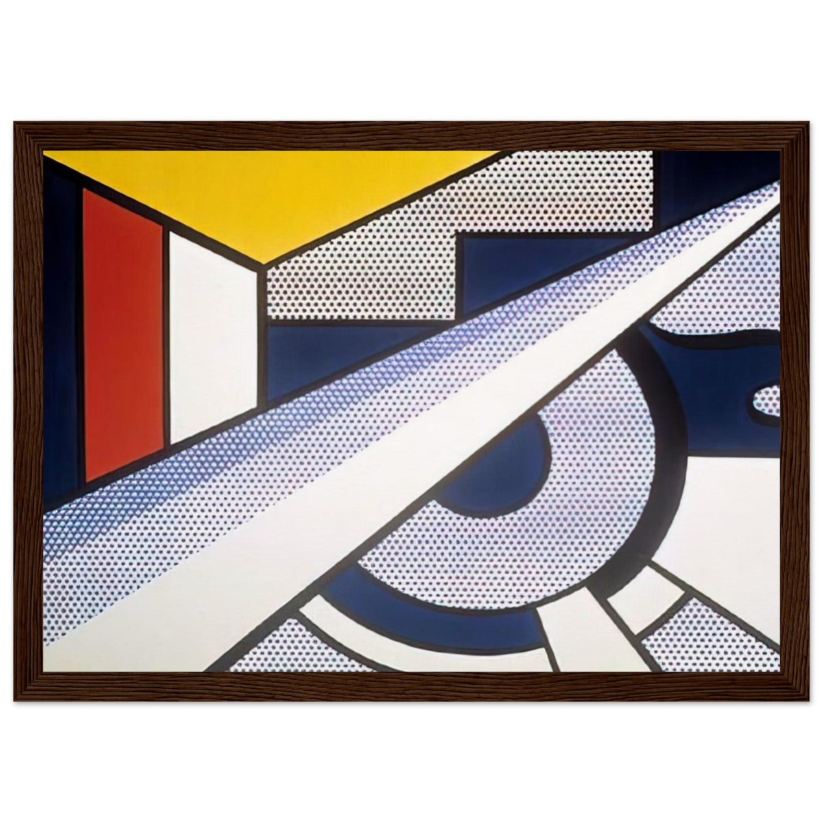 MODERN PAINTING WITH WEDGE 1967 Framed Poster | Roy Lichtenstein Framed Prints Wall Art | Roy Lichtenstein Shop