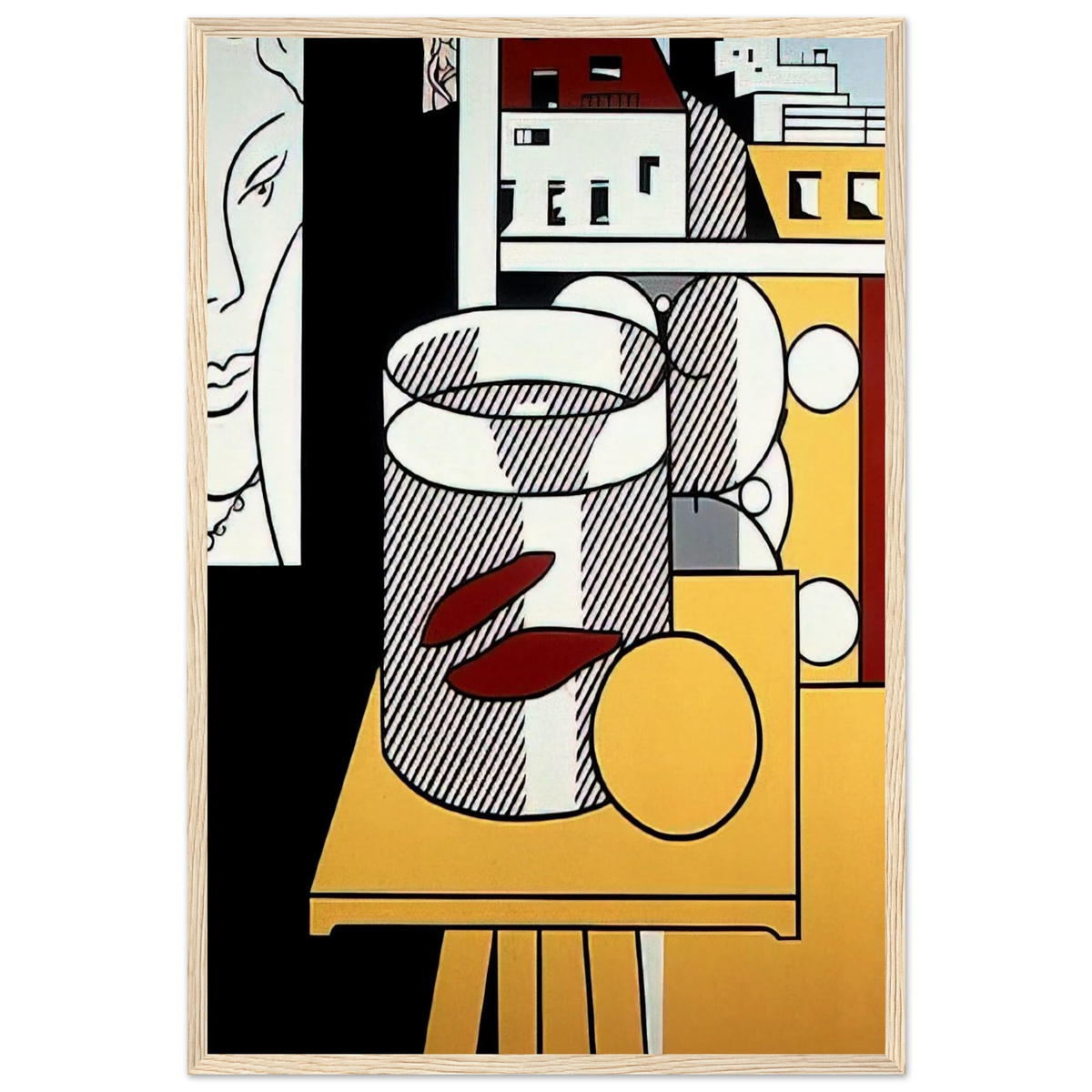 STILL LIFE WITH GOLDFISH 1974 Framed Poster | Roy Lichtenstein Framed Prints Wall Art | Roy Lichtenstein Shop