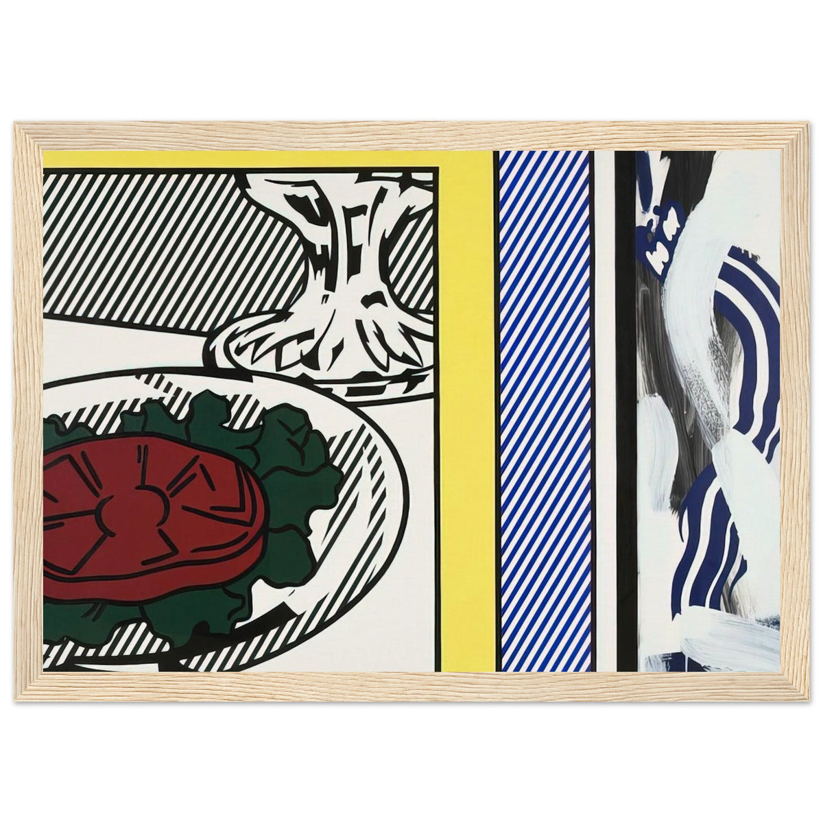 TOMATO AND ABSTRACTION 1982 Framed Poster | Roy Lichtenstein Framed Prints Wall Art | Roy Lichtenstein Shop