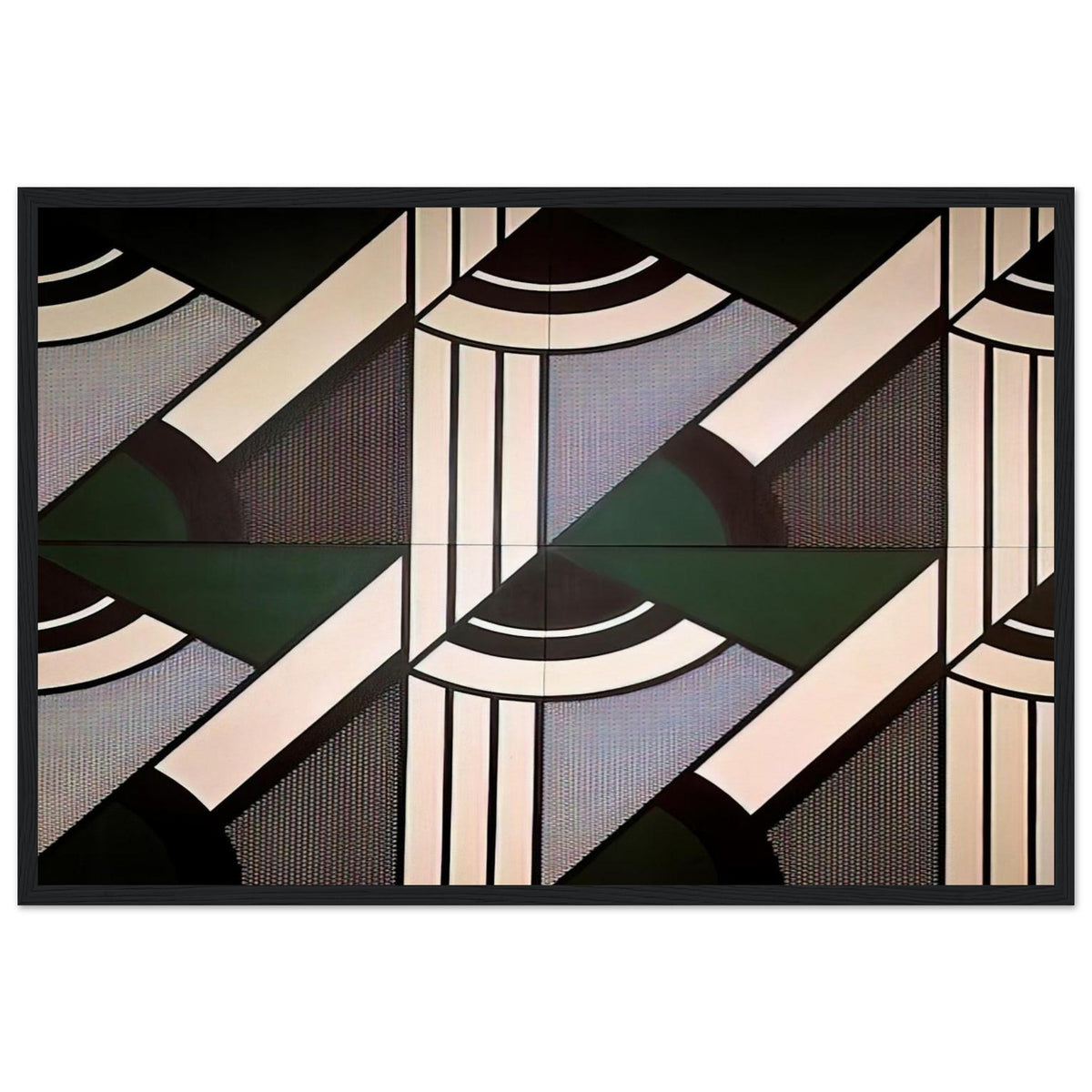 MODULAR PAINTING WITH FOUR PANELS 6 1970 Framed Poster | Roy Lichtenstein Framed Prints Wall Art | Roy Lichtenstein Shop
