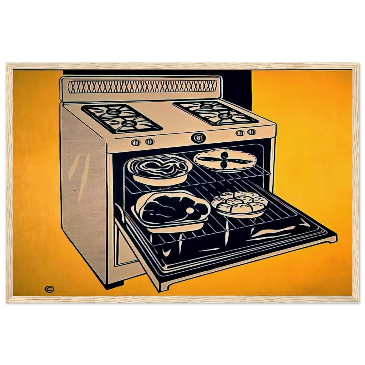 KITCHEN RANGE 1962 Framed Poster | Roy Lichtenstein Framed Prints Wall Art | Roy Lichtenstein Shop