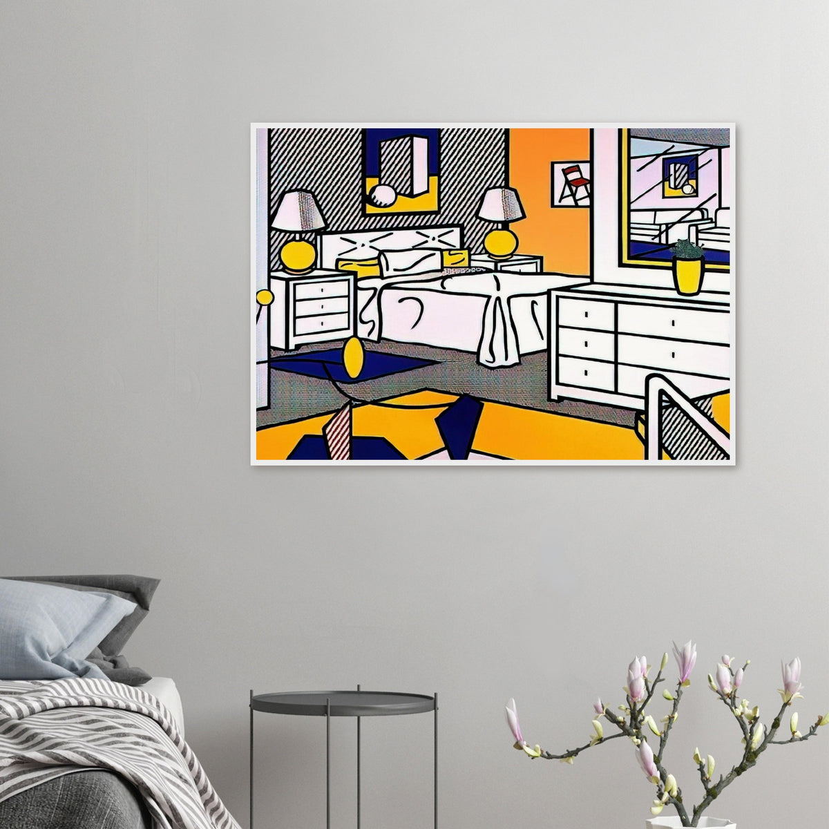 INTERIOR WITH MOBILE 1992 Framed Poster | Roy Lichtenstein Framed Prints Wall Art | Roy Lichtenstein Shop
