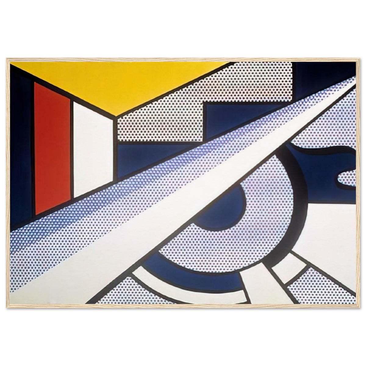 MODERN PAINTING WITH WEDGE 1967 Framed Poster | Roy Lichtenstein Framed Prints Wall Art | Roy Lichtenstein Shop