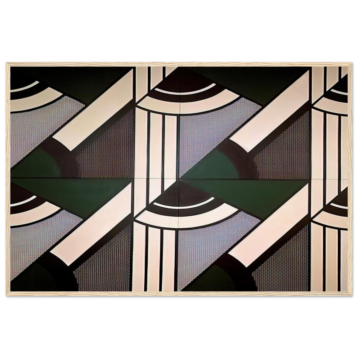 MODULAR PAINTING WITH FOUR PANELS 6 1970 Framed Poster | Roy Lichtenstein Framed Prints Wall Art | Roy Lichtenstein Shop
