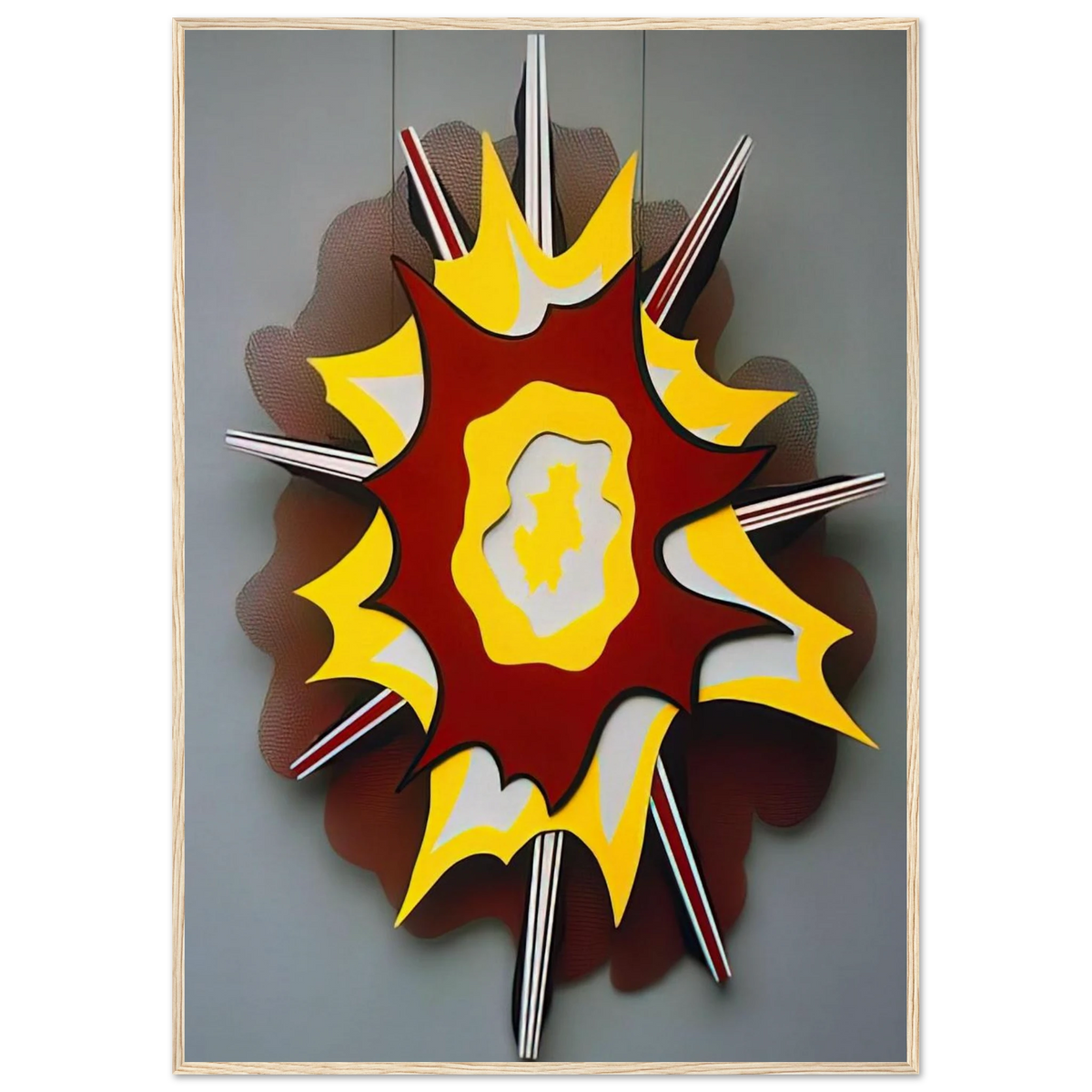 EXPLOSION I 1965 Framed Poster | Roy Lichtenstein Framed Prints Wall Art | Roy Lichtenstein Shop