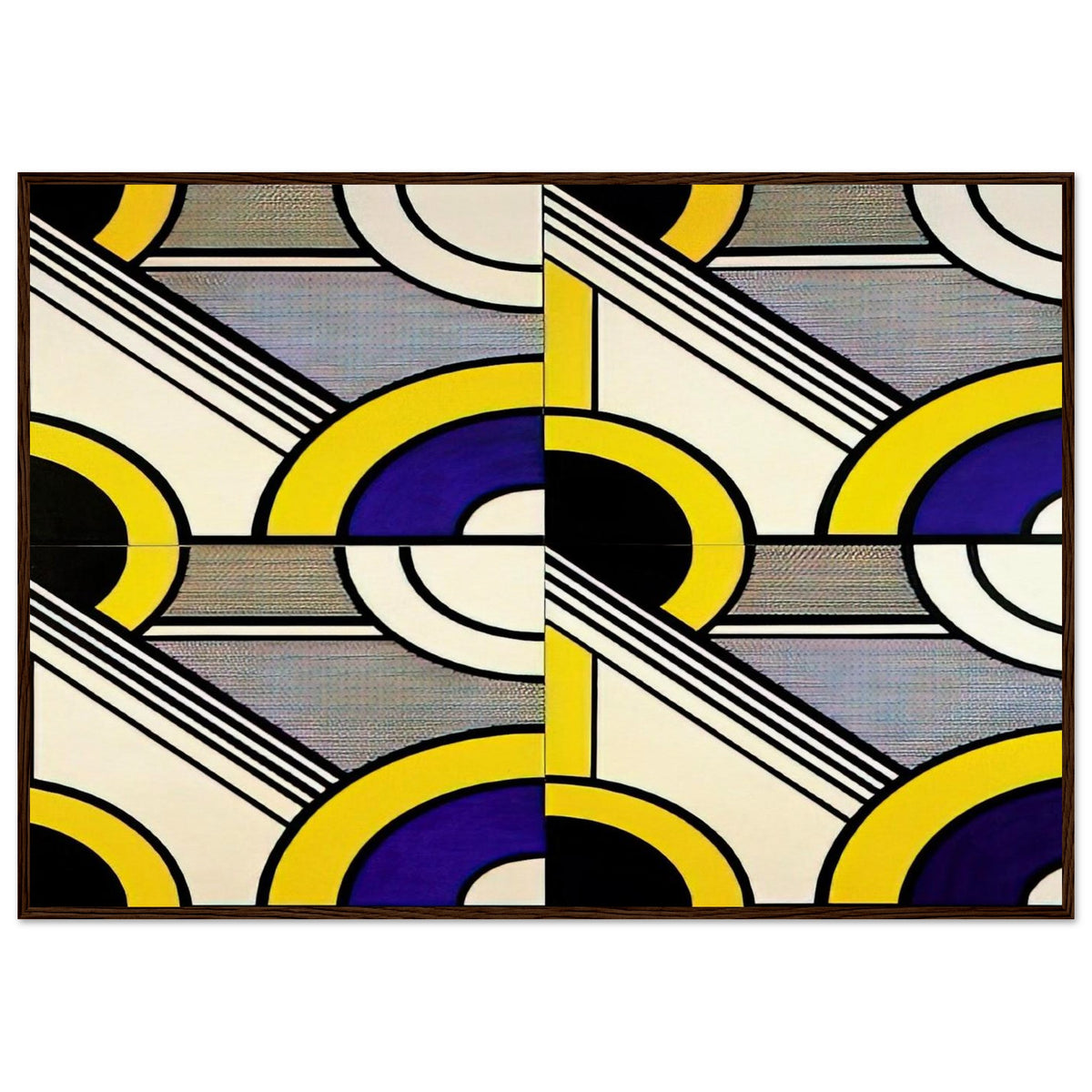 MODULAR PAINTING WITH FOUR PANELS 1 1969 Framed Poster | Roy Lichtenstein Framed Prints Wall Art | Roy Lichtenstein Shop