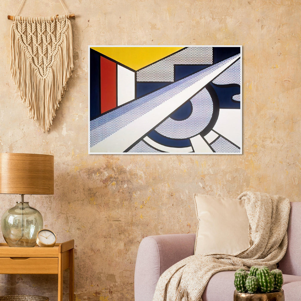 MODERN PAINTING WITH WEDGE 1967 Framed Poster | Roy Lichtenstein Framed Prints Wall Art | Roy Lichtenstein Shop