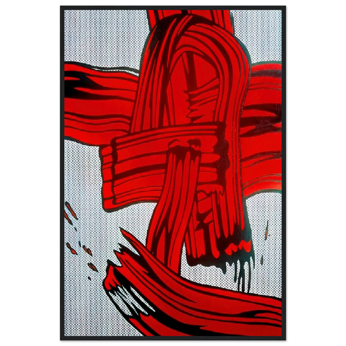 RED PAINTING BRUSHSTROKE 1965 Framed Poster | Roy Lichtenstein Framed Prints Wall Art | Roy Lichtenstein Shop