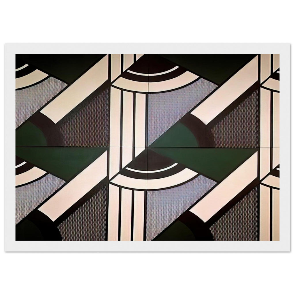 MODULAR PAINTING WITH FOUR PANELS 6 1970 Framed Poster | Roy Lichtenstein Framed Prints Wall Art | Roy Lichtenstein Shop