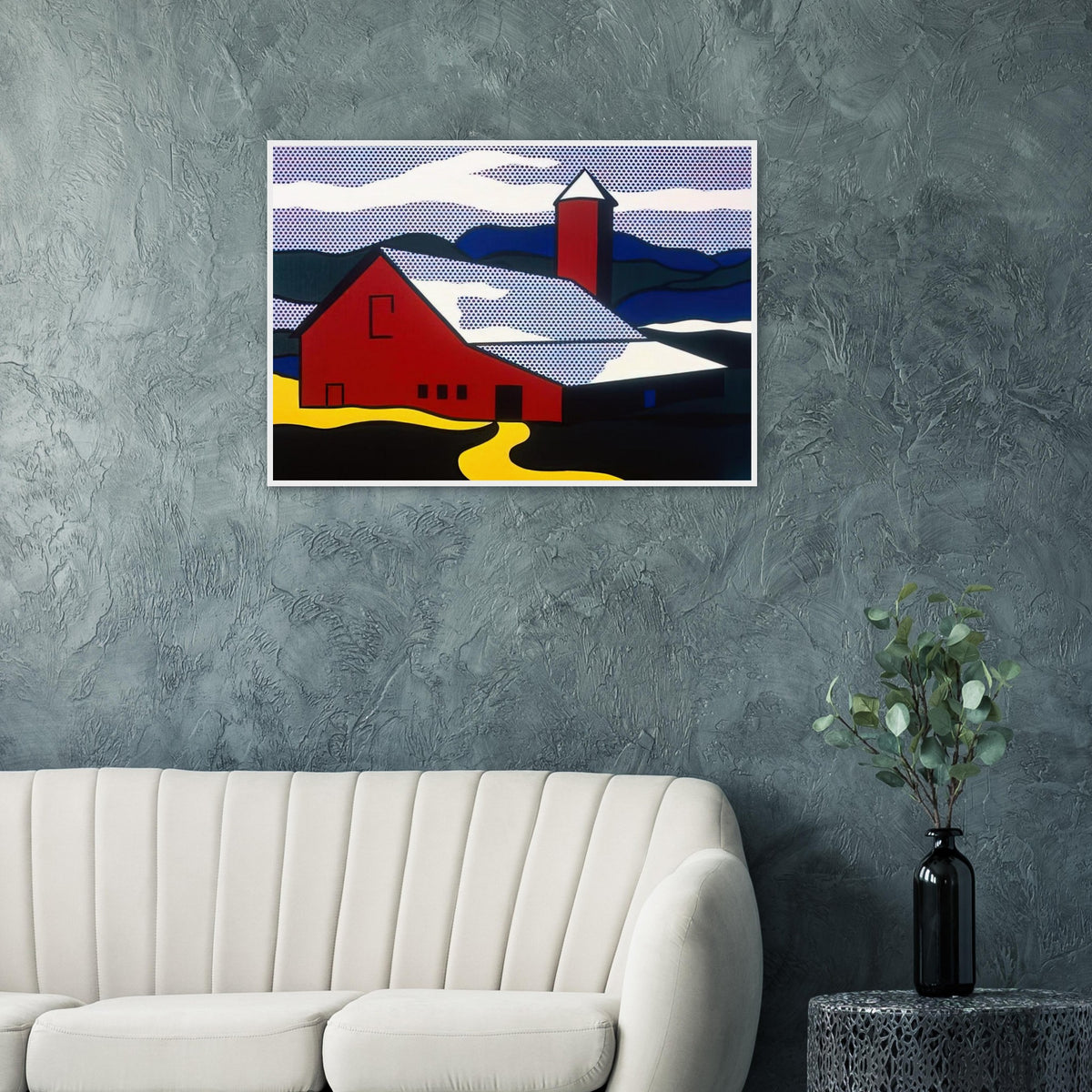 RED BARN II 1969 Framed Poster | Roy Lichtenstein Framed Prints Wall Art | Roy Lichtenstein Shop