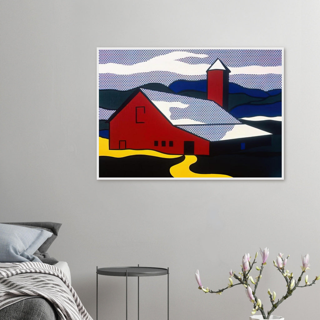 RED BARN II 1969 Framed Poster | Roy Lichtenstein Framed Prints Wall Art | Roy Lichtenstein Shop