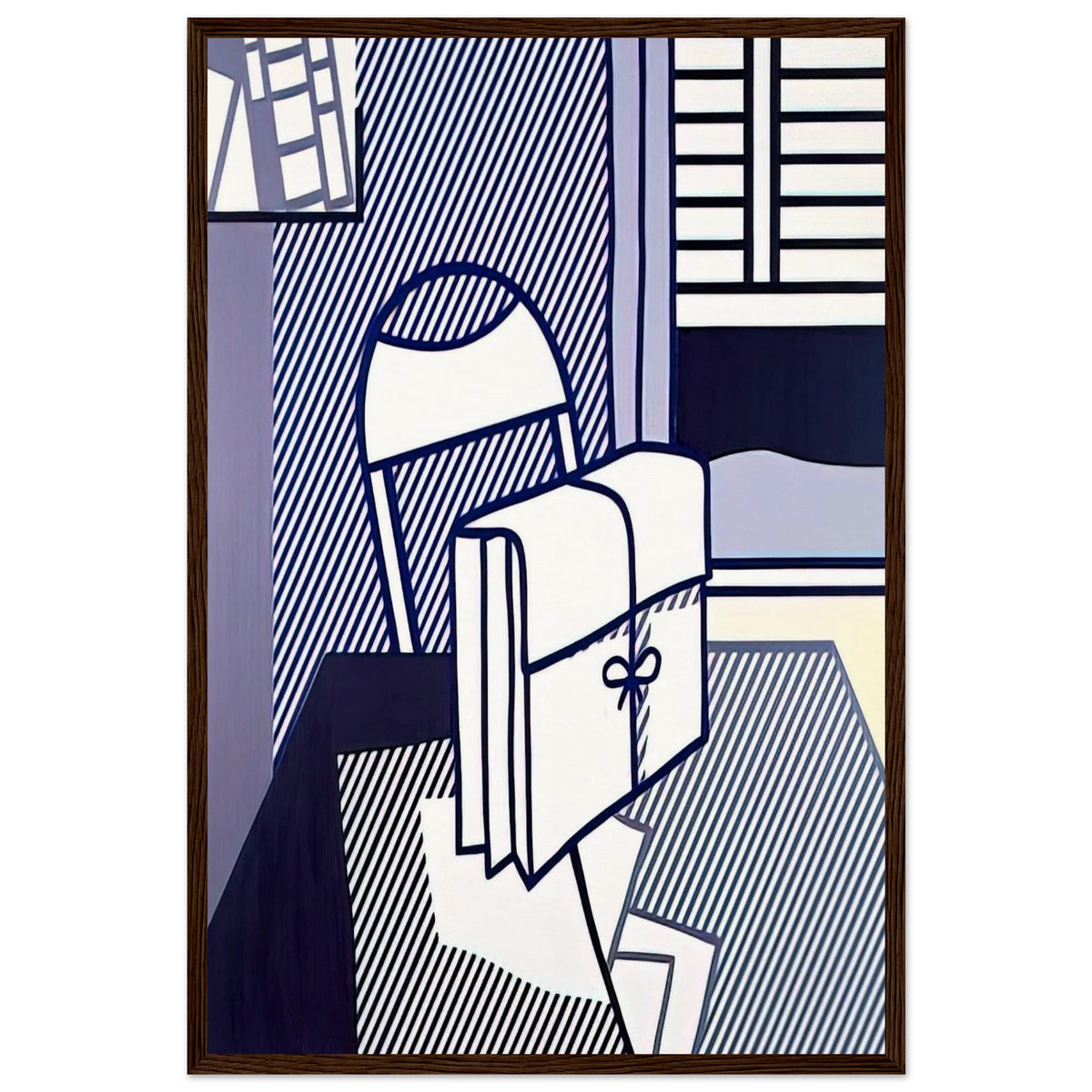STILL LIFE WITH DOSSIER 1976 Framed Poster | Roy Lichtenstein Framed Prints Wall Art | Roy Lichtenstein Shop