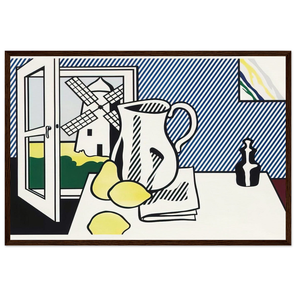 STILL LIFE WITH WINDMILL 1974 Framed Poster | Roy Lichtenstein Framed Prints Wall Art | Roy Lichtenstein Shop