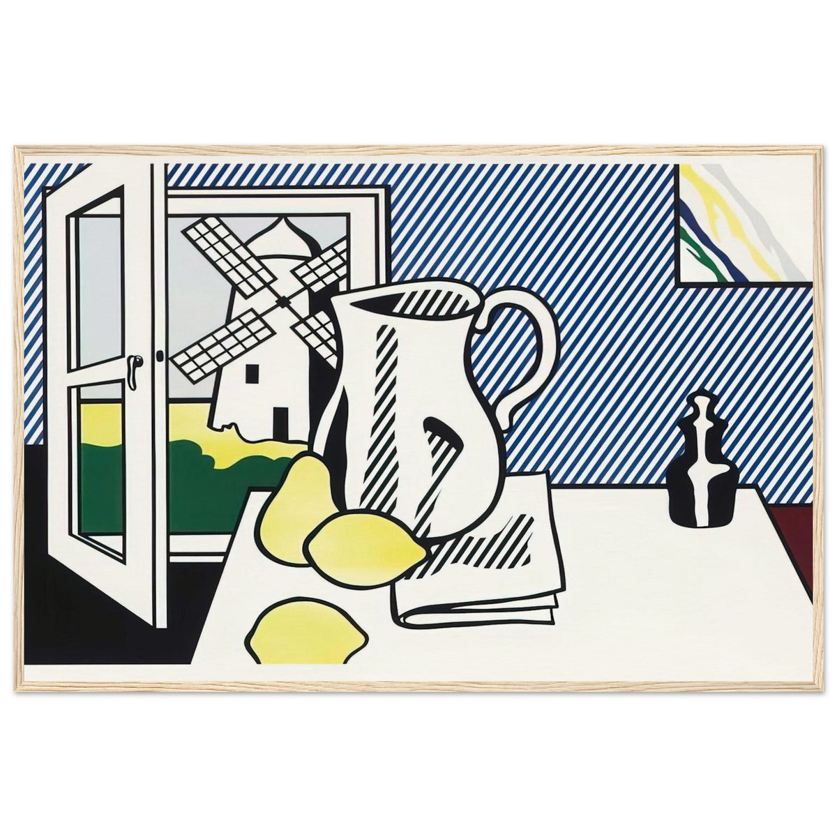 STILL LIFE WITH WINDMILL 1974 Framed Poster | Roy Lichtenstein Framed Prints Wall Art | Roy Lichtenstein Shop