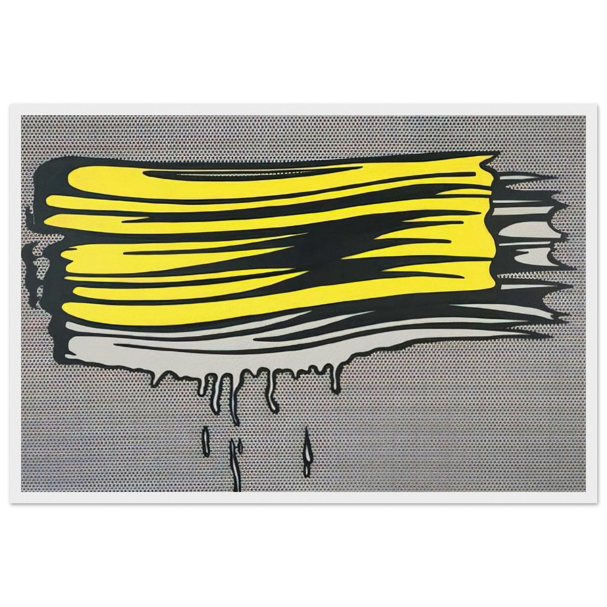 YELLOW AND WHITE BRUSHSTROKES 1965 Framed Poster | Roy Lichtenstein Framed Prints Wall Art | Roy Lichtenstein Shop