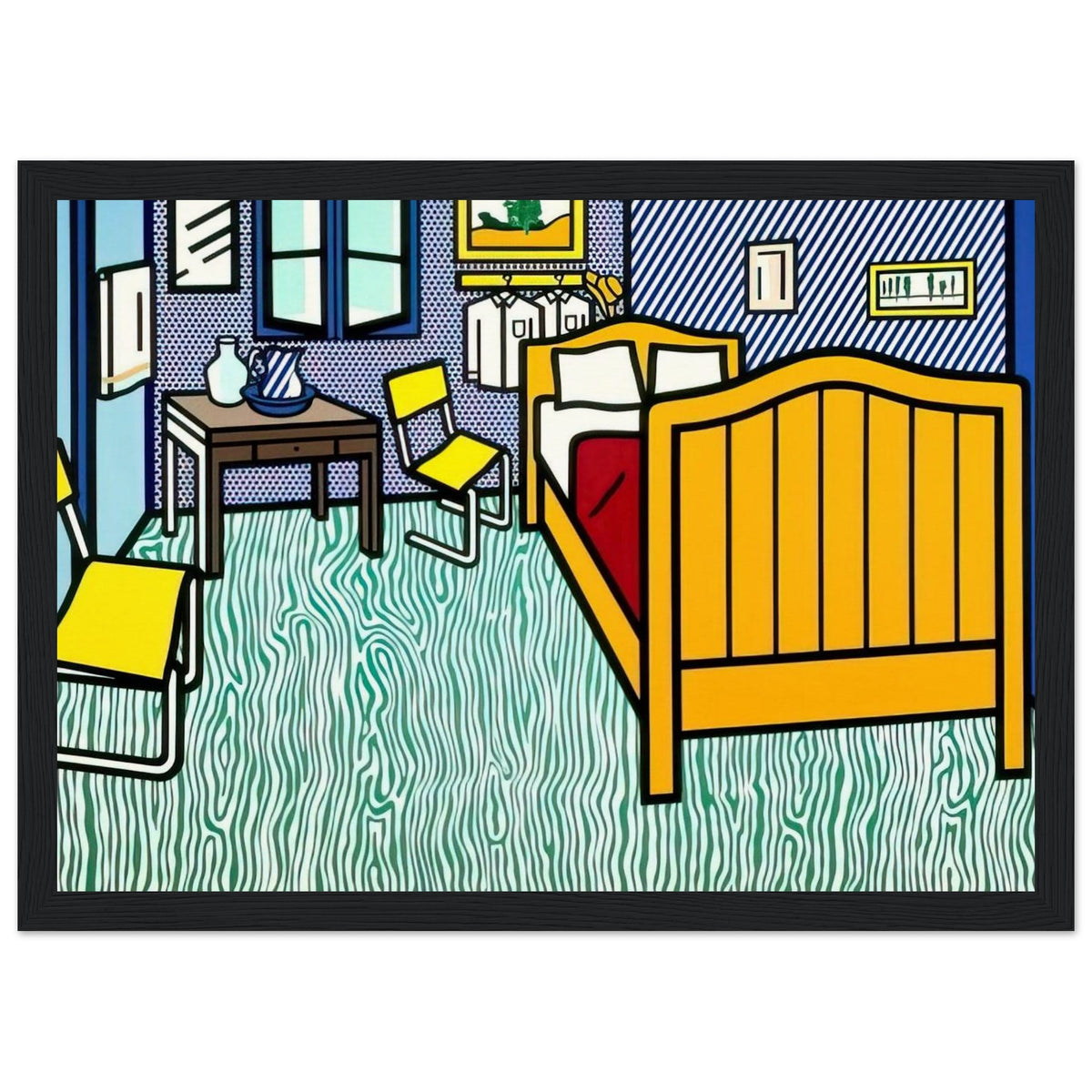 BEDROOM AT ARLES 1992 Framed Poster | Roy Lichtenstein Framed Prints Wall Art | Roy Lichtenstein Shop