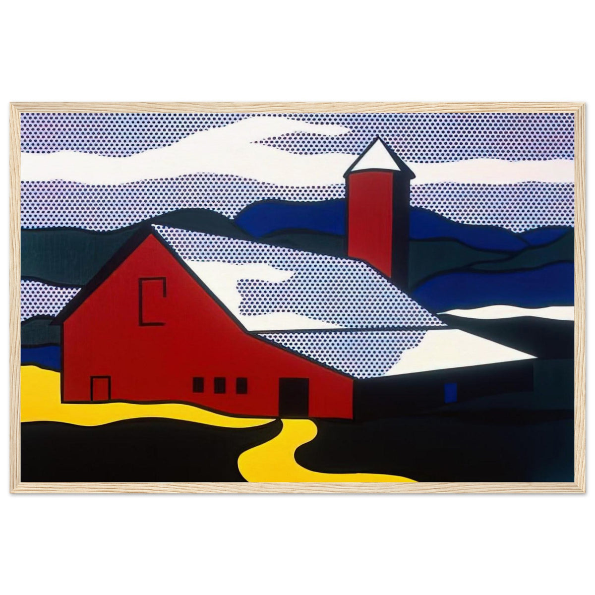 RED BARN II 1969 Framed Poster | Roy Lichtenstein Framed Prints Wall Art | Roy Lichtenstein Shop