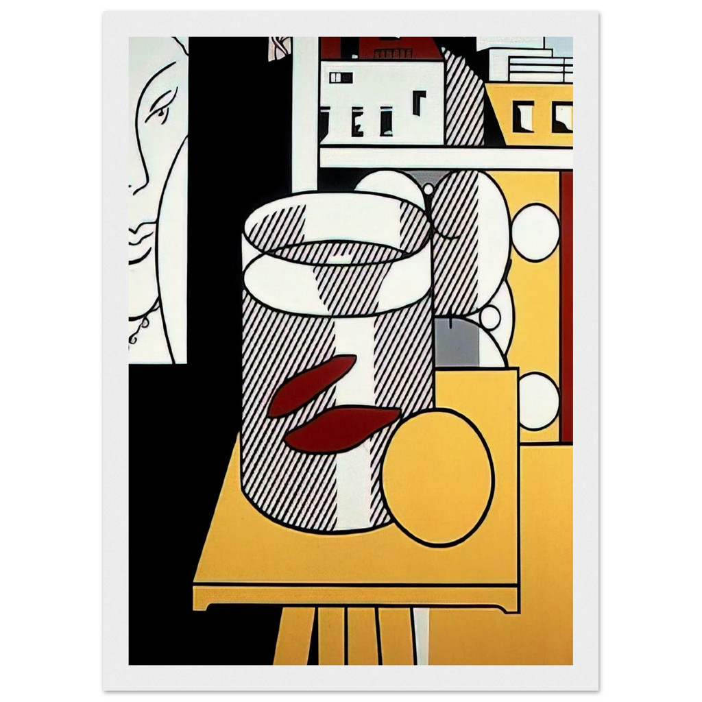 STILL LIFE WITH GOLDFISH 1974 Framed Poster | Roy Lichtenstein Framed Prints Wall Art | Roy Lichtenstein Shop