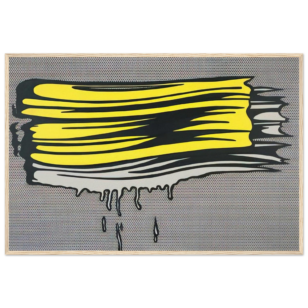 YELLOW AND WHITE BRUSHSTROKES 1965 Framed Poster | Roy Lichtenstein Framed Prints Wall Art | Roy Lichtenstein Shop