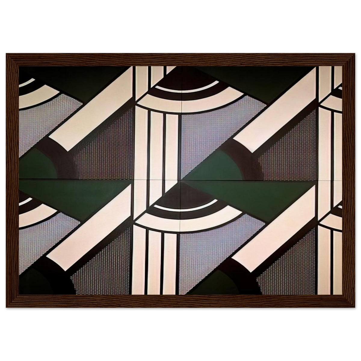 MODULAR PAINTING WITH FOUR PANELS 6 1970 Framed Poster | Roy Lichtenstein Framed Prints Wall Art | Roy Lichtenstein Shop