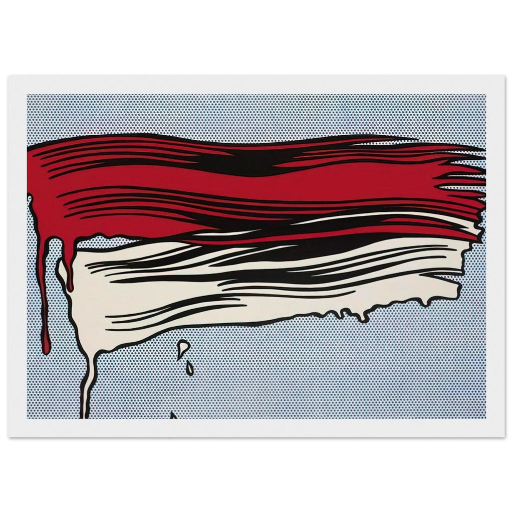 RED AND WHITE BRUSHSTROKES 1965 Framed Poster | Roy Lichtenstein Framed Prints Wall Art | Roy Lichtenstein Shop
