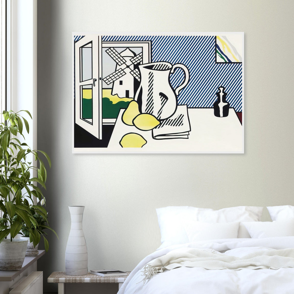 STILL LIFE WITH WINDMILL 1974 Framed Poster | Roy Lichtenstein Framed Prints Wall Art | Roy Lichtenstein Shop