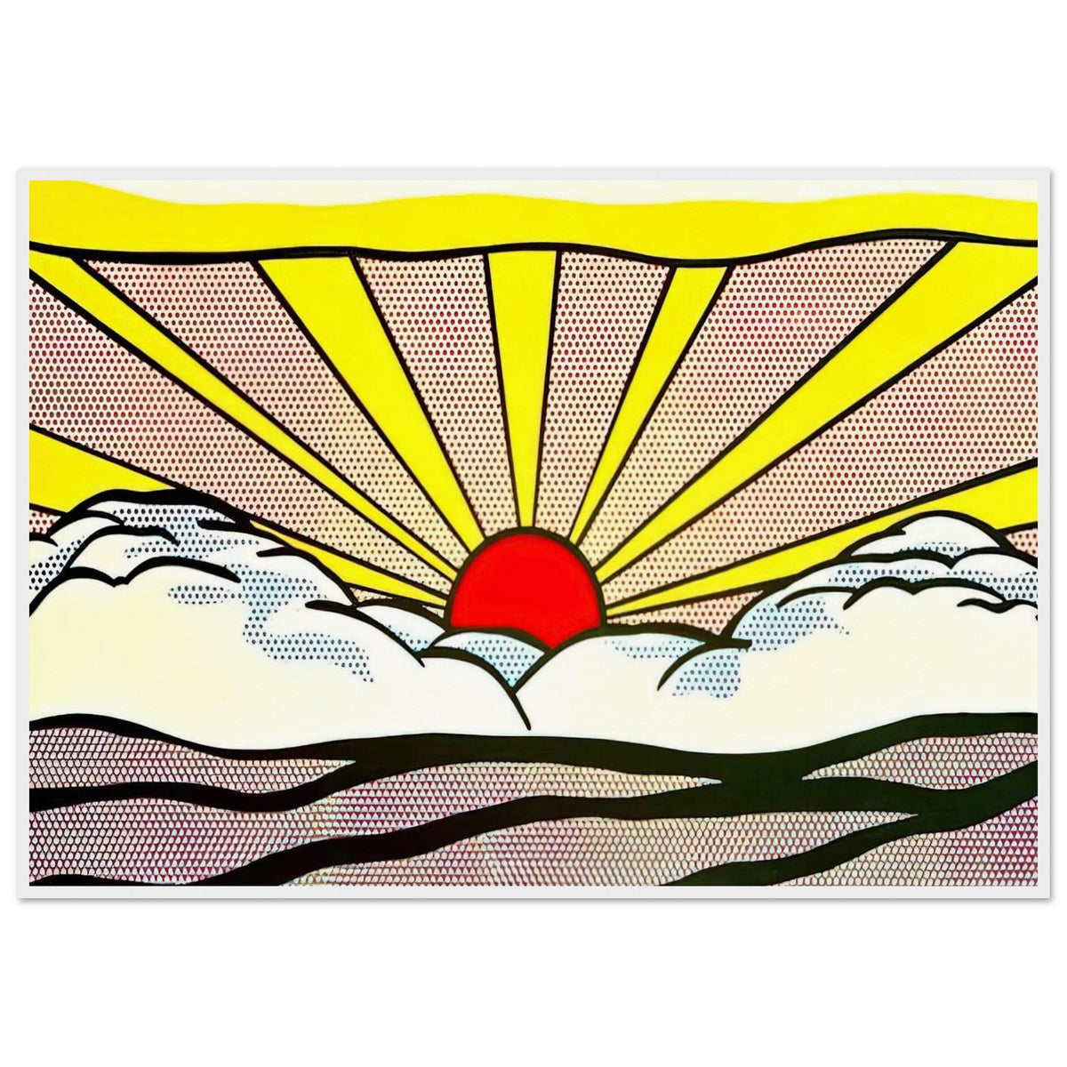 SUNRISE 1965 Framed Poster | Roy Lichtenstein Framed Prints Wall Art | Roy Lichtenstein Shop