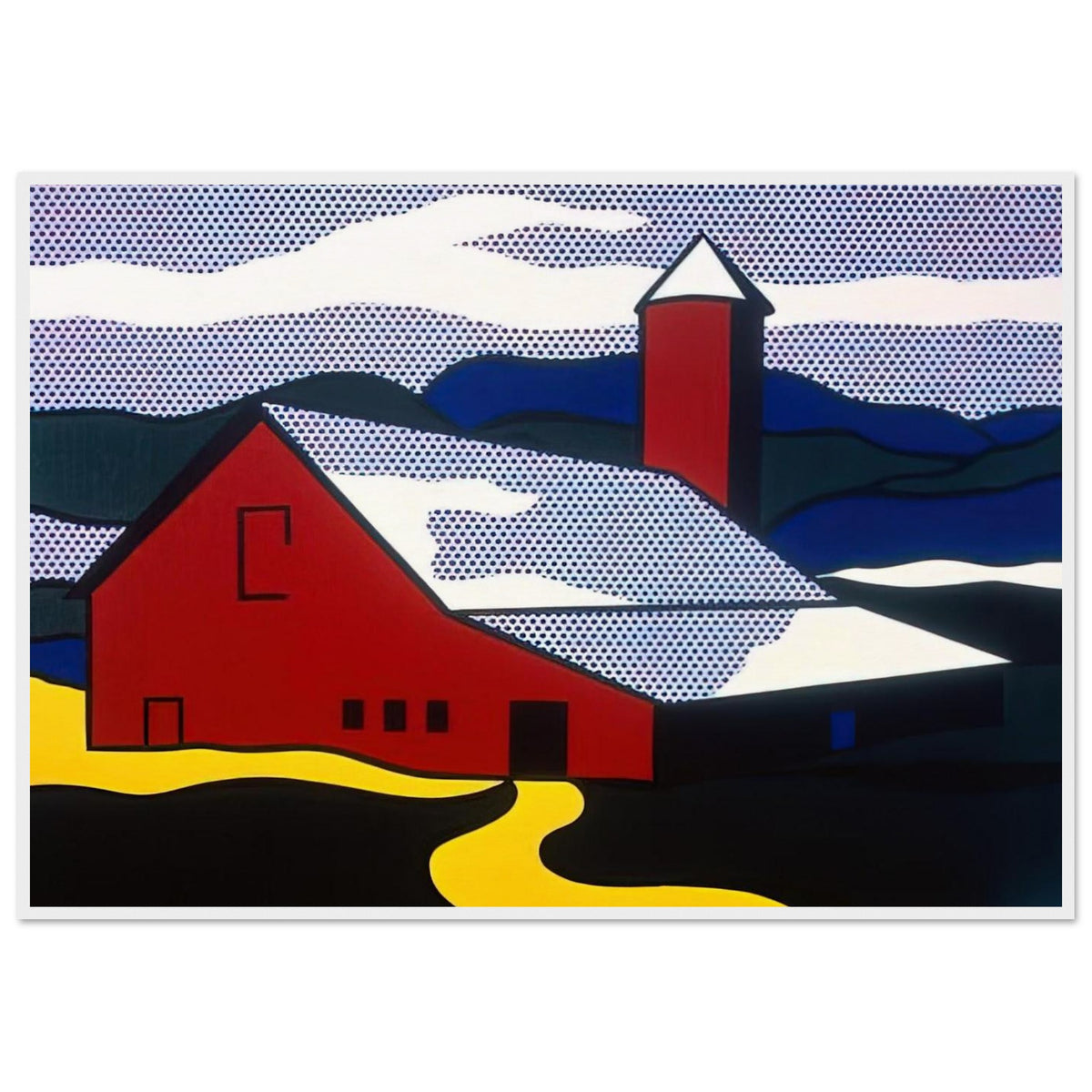 RED BARN II 1969 Framed Poster | Roy Lichtenstein Framed Prints Wall Art | Roy Lichtenstein Shop