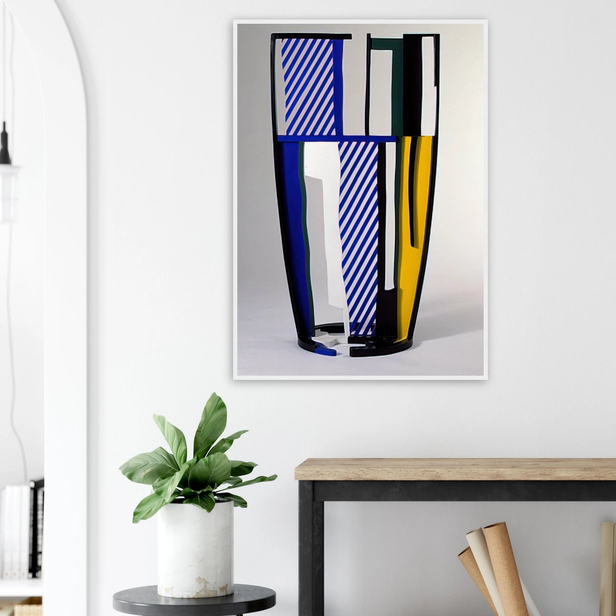 GLASS IV 1977 Framed Poster | Roy Lichtenstein Framed Prints Wall Art | Roy Lichtenstein Shop