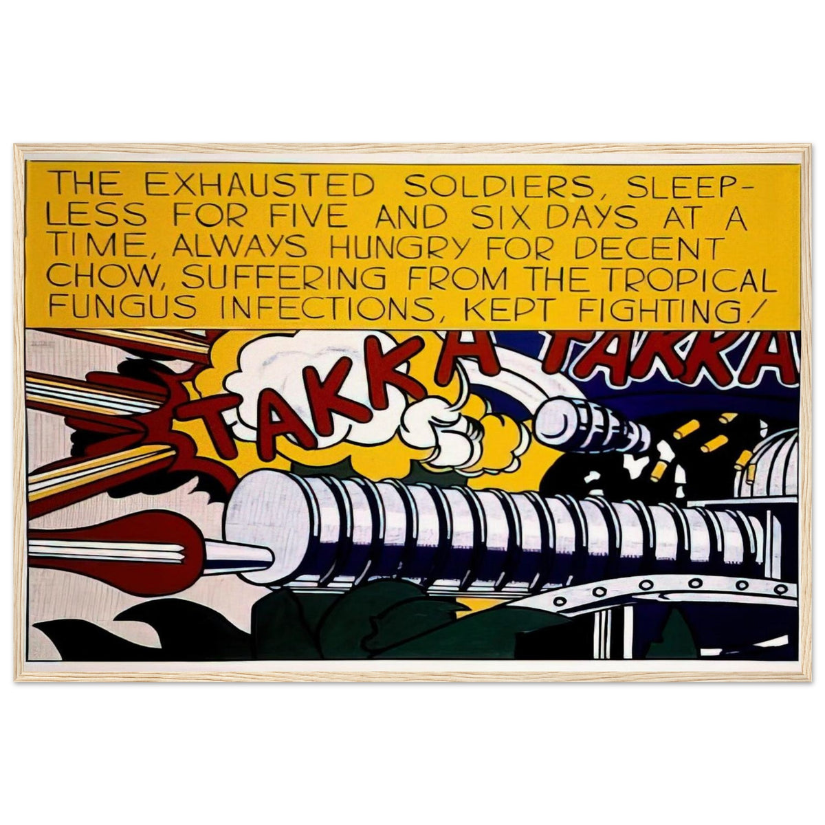 TAKKA TAKKA 1962 Framed Poster | Roy Lichtenstein Framed Prints Wall Art | Roy Lichtenstein Shop