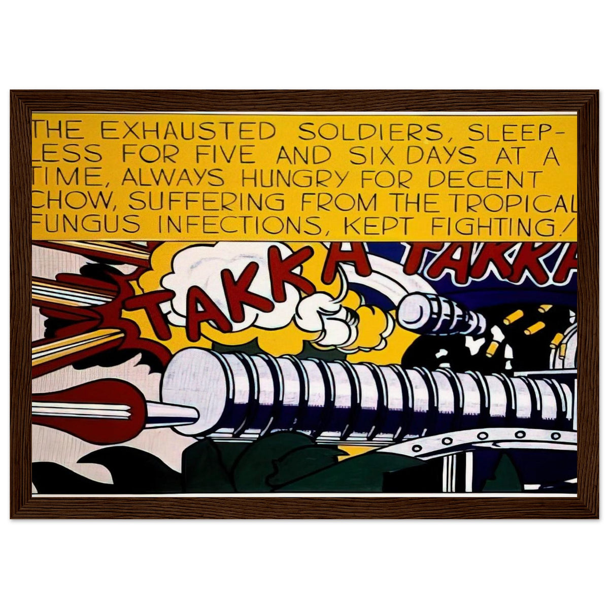 TAKKA TAKKA 1962 Framed Poster | Roy Lichtenstein Framed Prints Wall Art | Roy Lichtenstein Shop