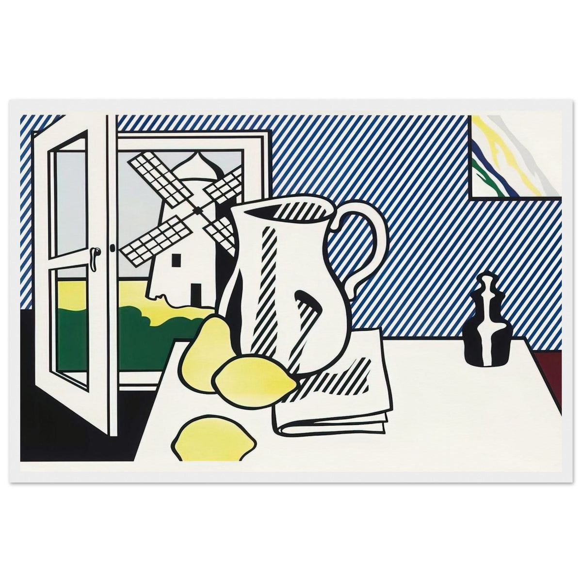 STILL LIFE WITH WINDMILL 1974 Framed Poster | Roy Lichtenstein Framed Prints Wall Art | Roy Lichtenstein Shop